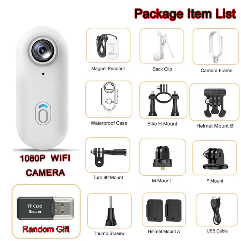 JETO H88 Ultra-Mini 4K Sports Action Camera – Waterproof Case, WiFi, POV Recording