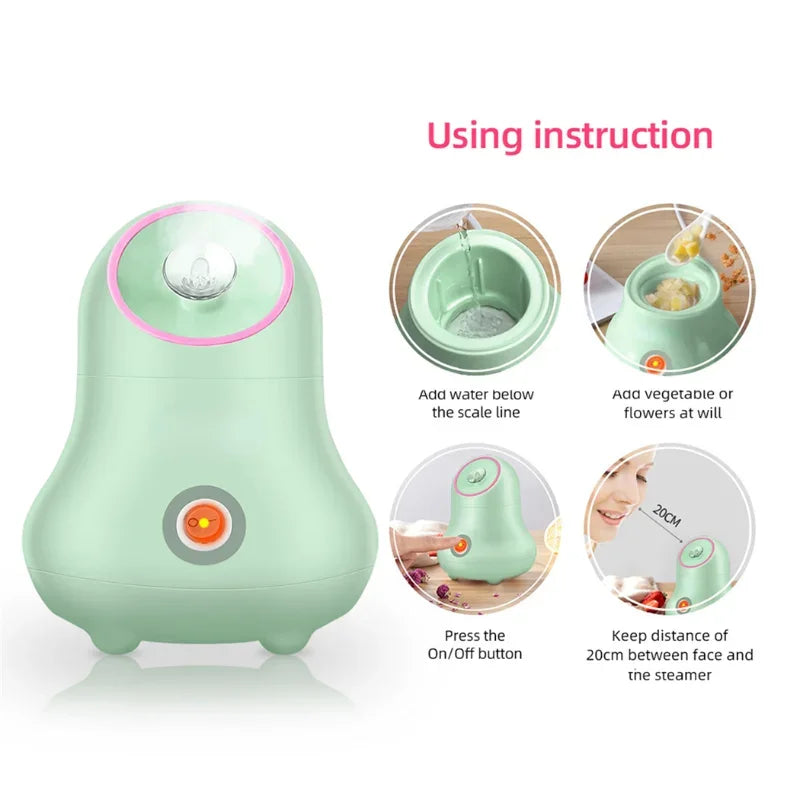ANBADUBA Hot & Cold Facial Steamer – Nano Mist Skin Hydration & Cleansing Device