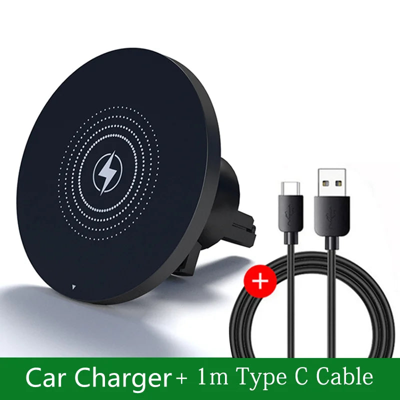 VIKEFON 30W Magnetic Wireless Car Charger with Vent Mount for iPhone