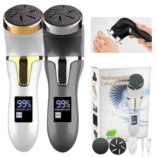 RESUXI Electric Foot Grinder with Suction – Rechargeable Callus & Keratin Remover
