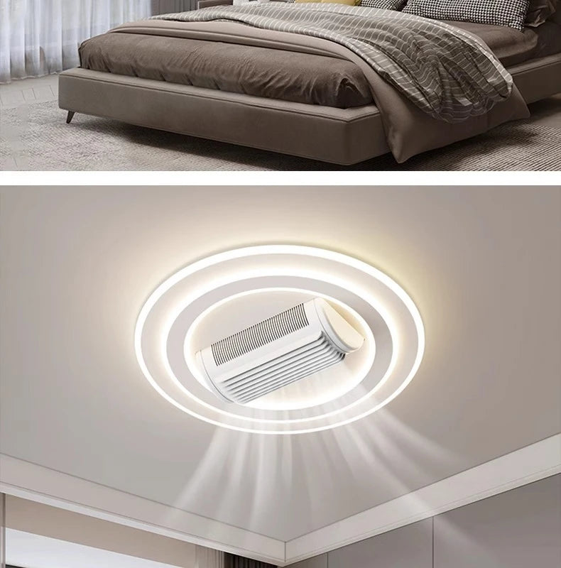 Artpad Modern LED Ceiling Fan with Light | Remote Control, Dimmable, Silent Motor