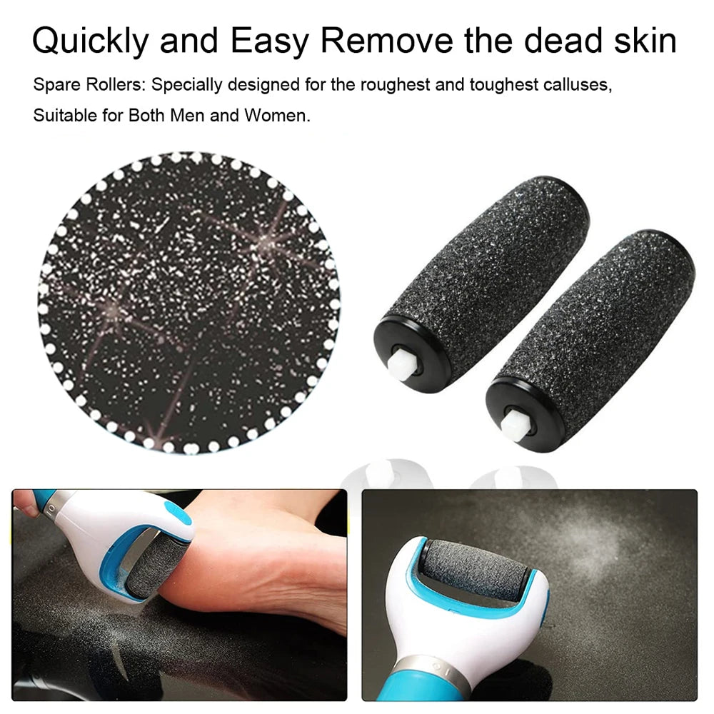Electric Foot Care Tool for Heels – Portable Dead Skin & Callus Remover (Pink / Blue)