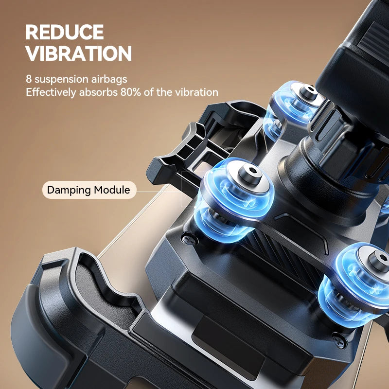 Anti-Vibration Motorcycle Phone Holder – 360° Handlebar Mount