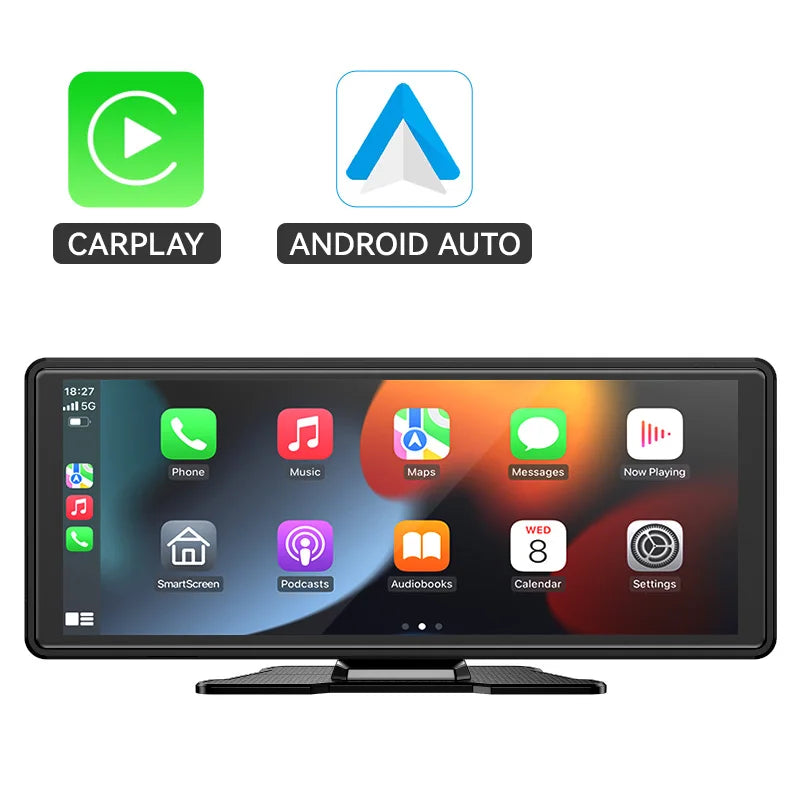 Venbes 10.26” Portable Wireless CarPlay & Android Auto Screen – Universal Fit