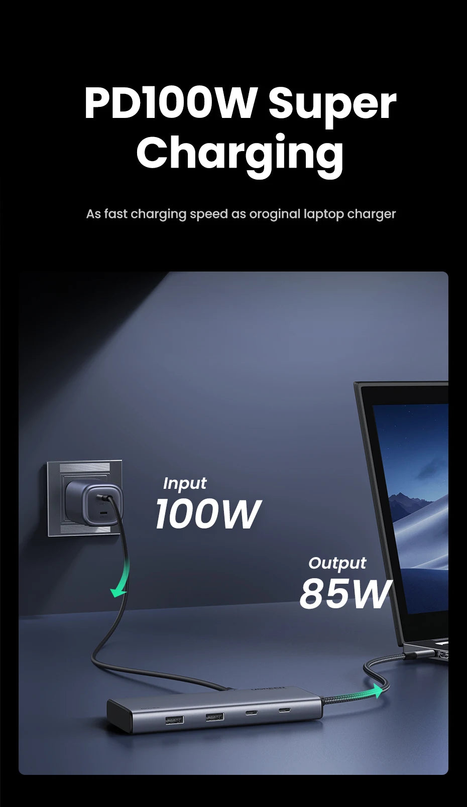 8-in-1 USB-C Docking Station – Triple 4K Display, 100W PD, 10Gbps Hub