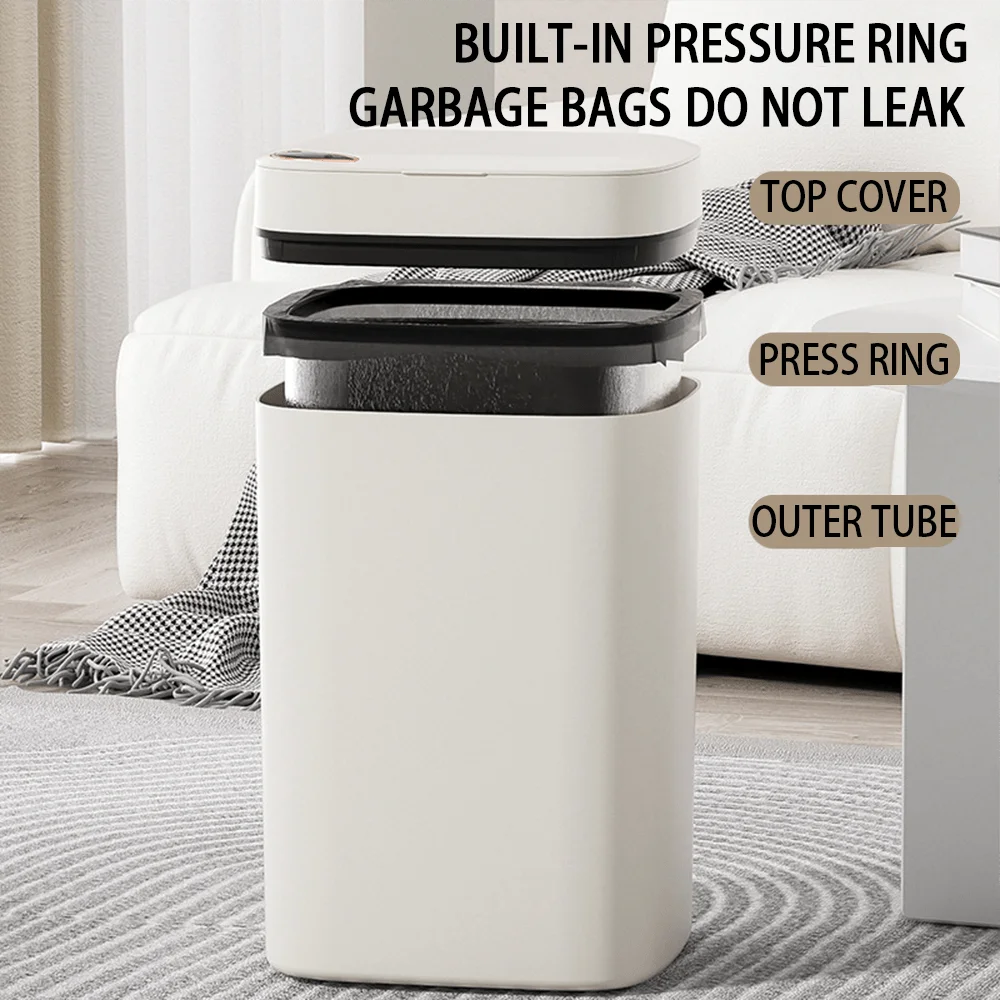 16L Automatic Smart Trash Can – Touchless Induction Garbage Bin (No Battery)