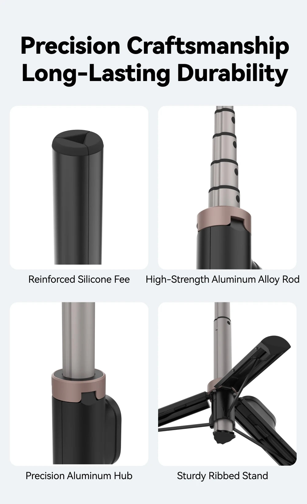 Long-Range 80m Remote Selfie Stick Tripod for Action Cameras & Phones
