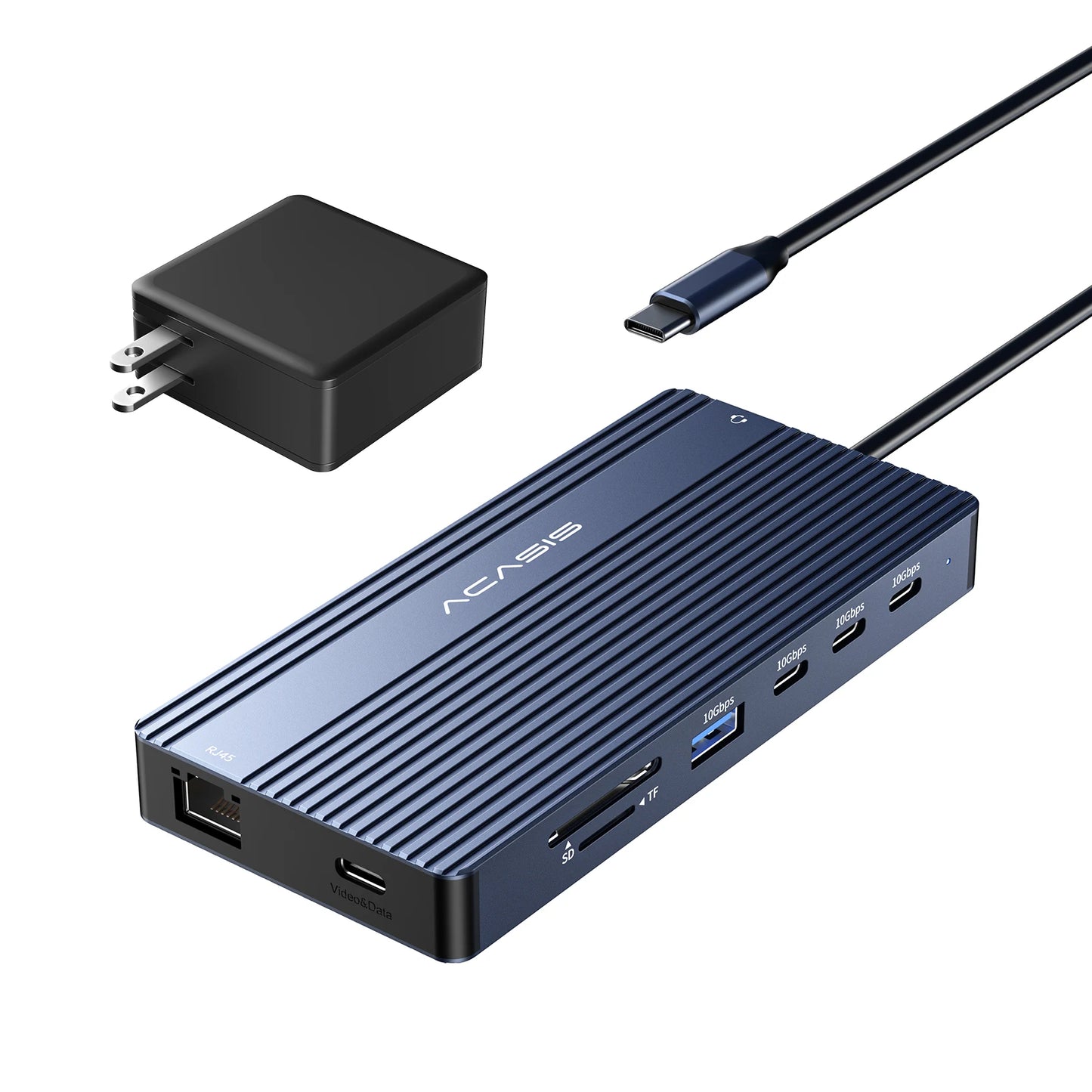 DS-0203 14-in-1 USB-C Docking Station – Triple Display HDMI Hub with 100W PD & Ethernet