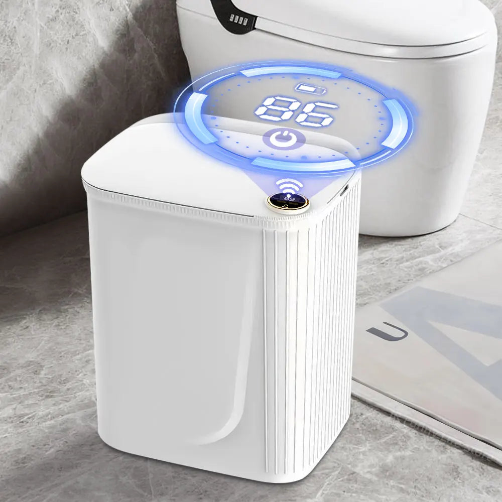 18L/20L Smart Sensor Trash Can – Rechargeable Touchless Garbage Bin with Digital Display