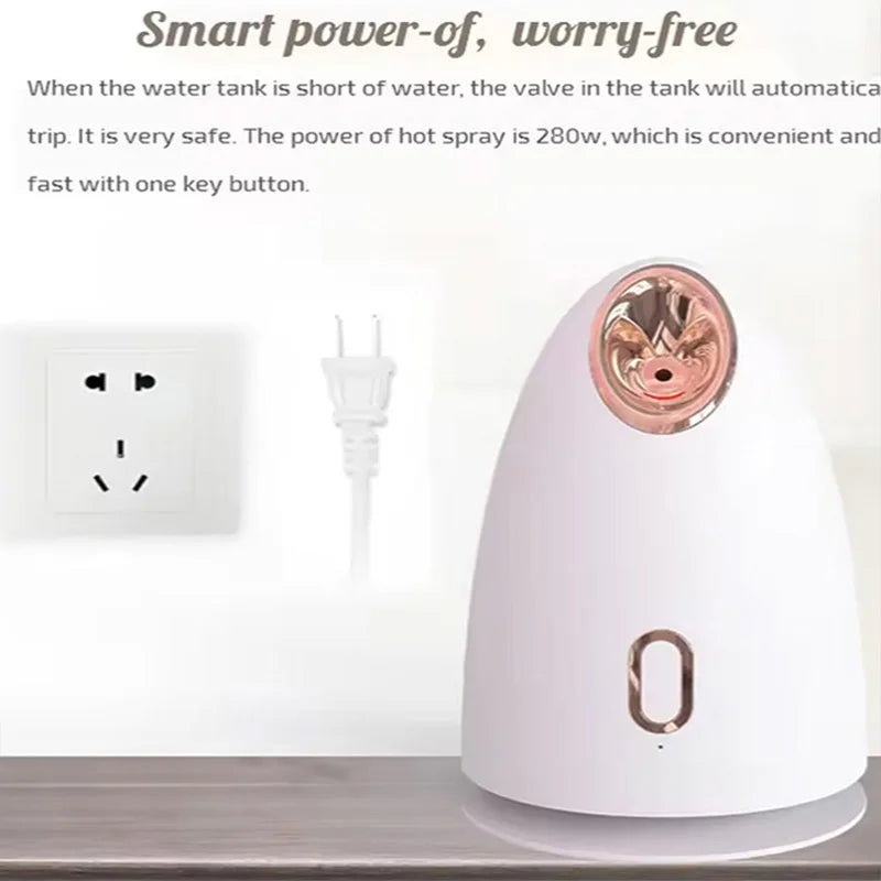 Portable Nano Ion Facial Steamer – Electric Face Moisturising Spray Machine
