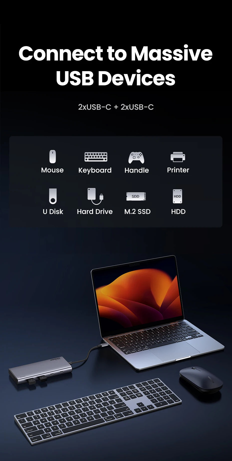 8-in-1 USB-C Docking Station – Triple 4K Display, 100W PD, 10Gbps Hub