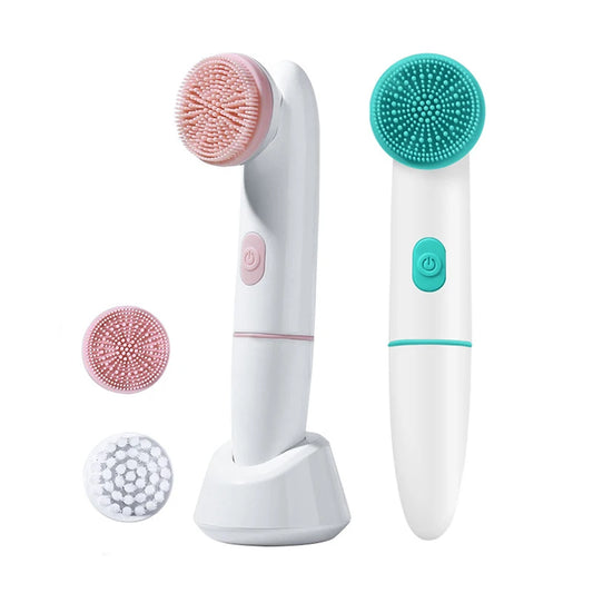 Electric Silicone Facial Cleansing Brush – Waterproof 2-Speed Deep Pore Face Cleaner