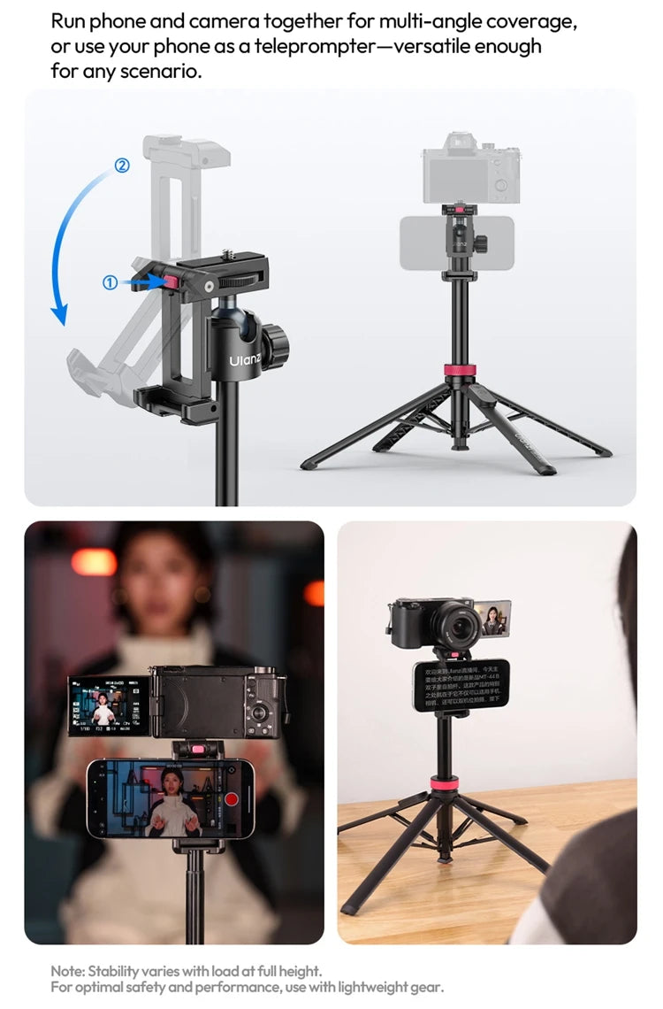 MT-44 B Auto-Deploy Tripod Pole – 1.5m with Bluetooth Remote