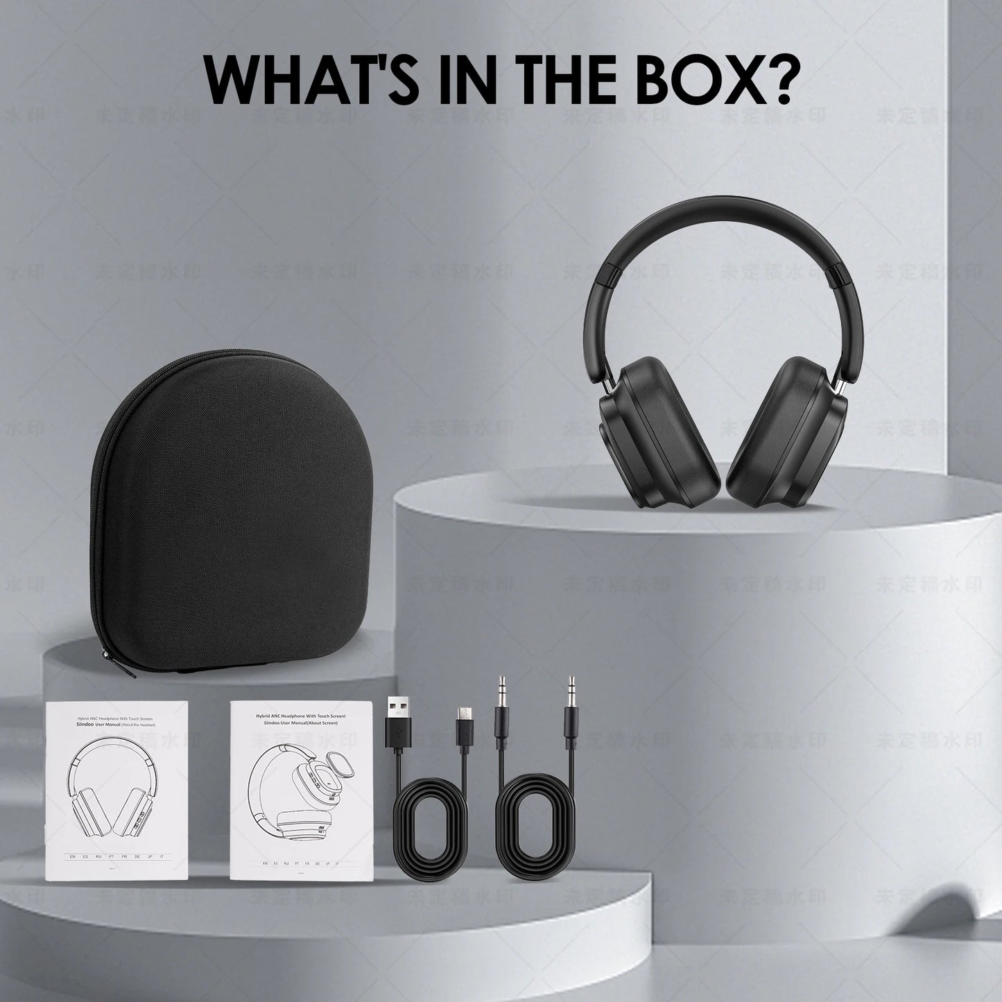 JH-ANC930PLUS Hybrid ANC Bluetooth Headphones – Touch Screen, 70H Playtime