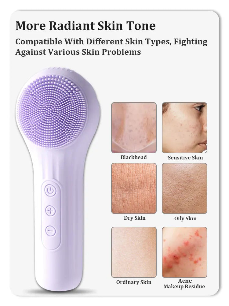 Sonic Facial Cleansing Brush SK0308 – USB Rechargeable Deep Pore Cleanser