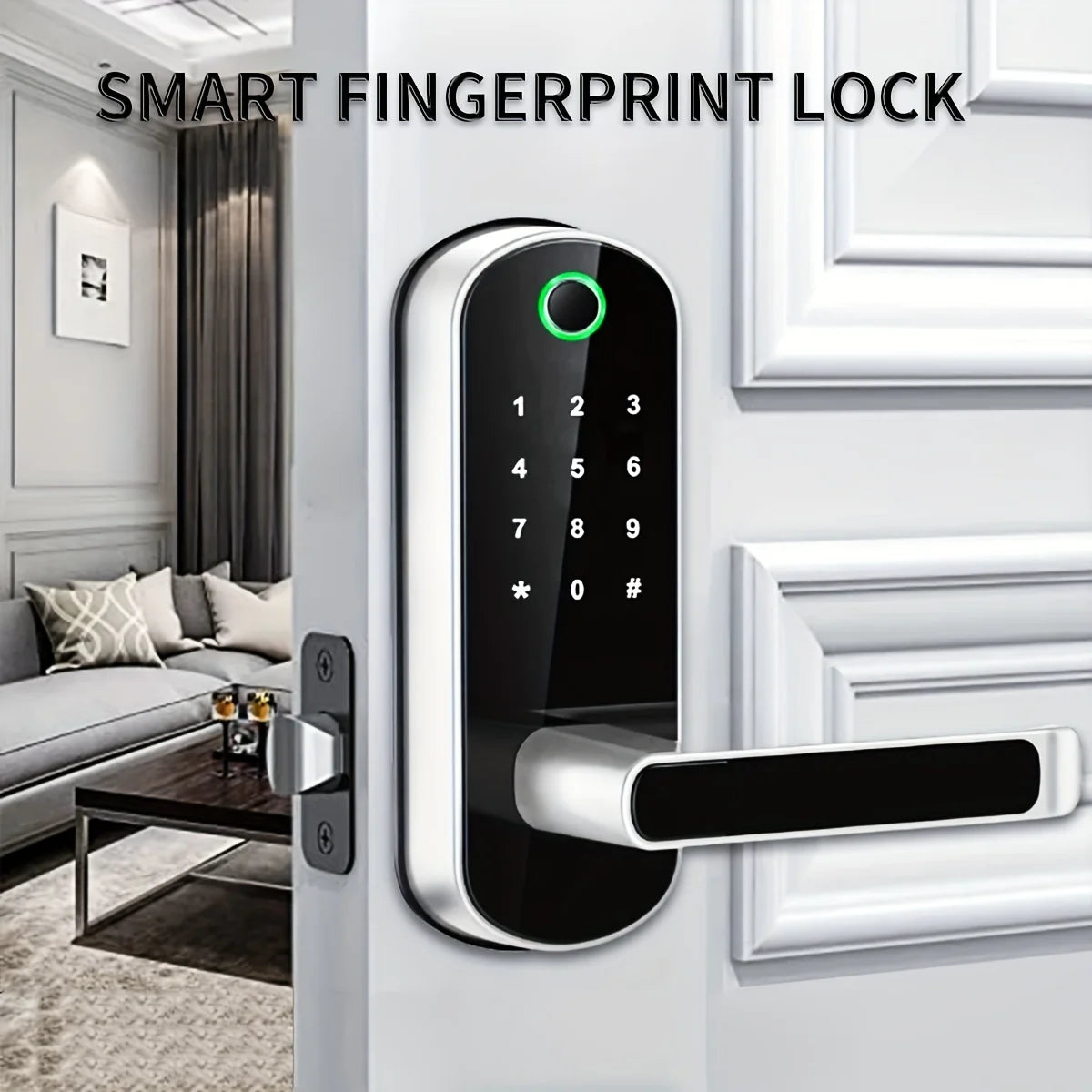 L.AOL.AU B05 Smart Fingerprint Door Lock – WiFi App, NFC & IP67 Waterproof