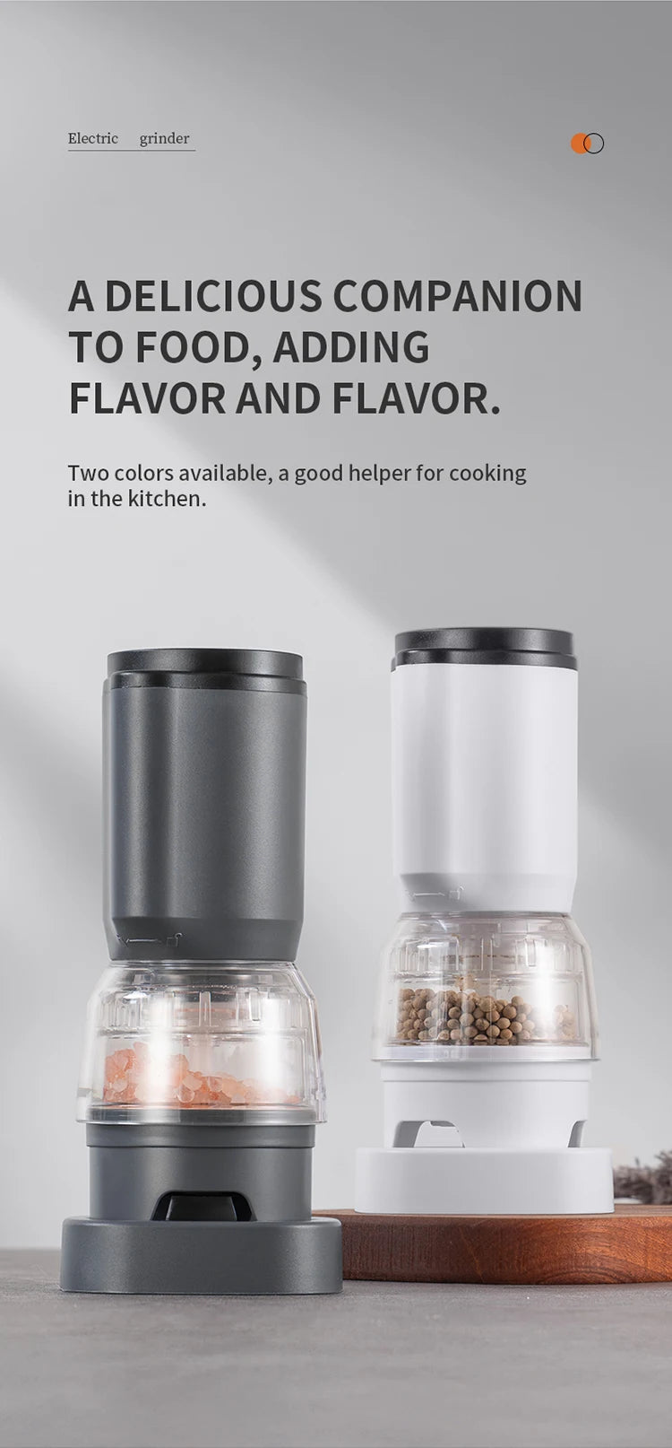 BALASHOV Electric Spice Grinder – Rechargeable Multi-Compartment Grinder with Ceramic Core