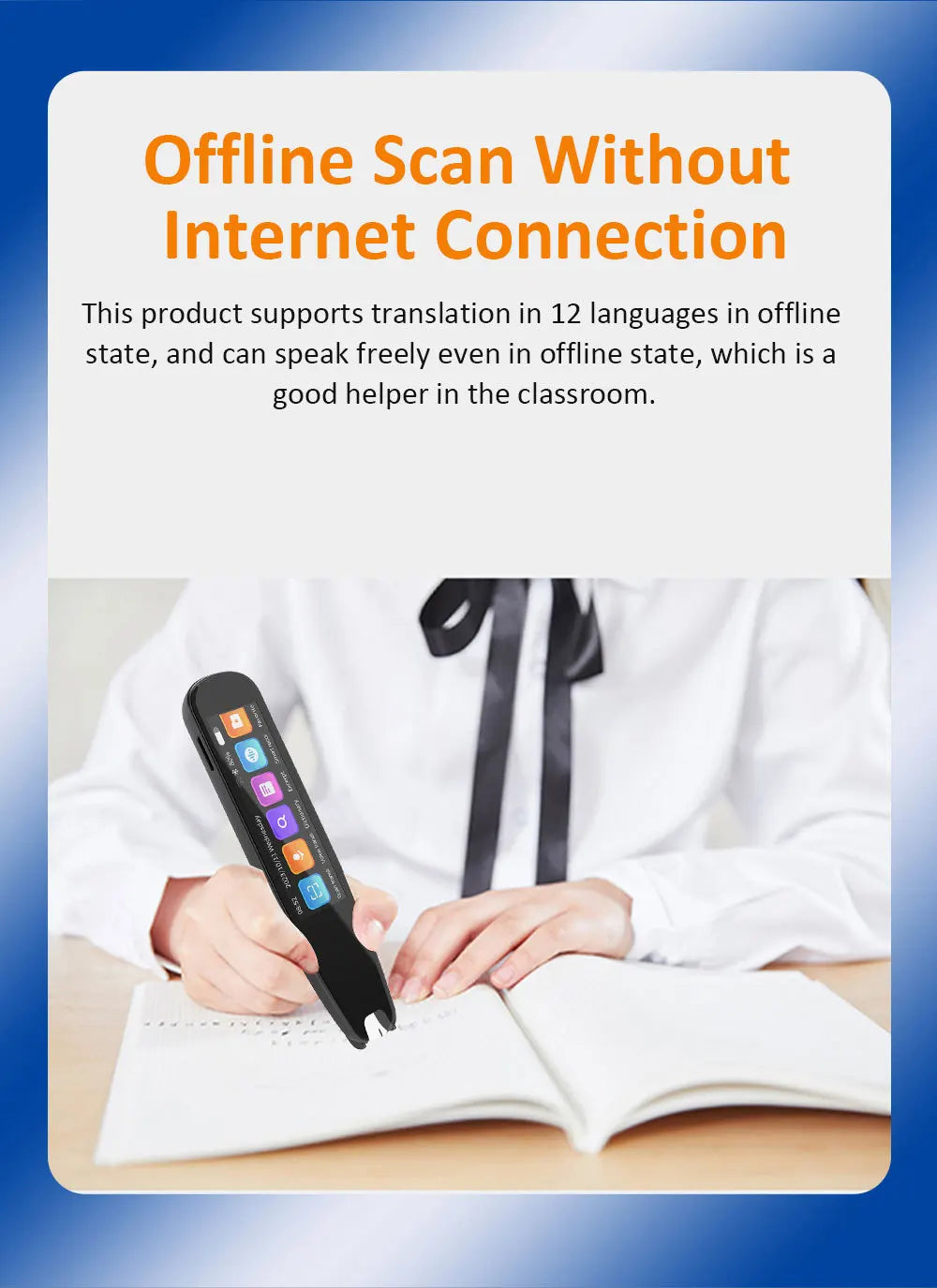 ESTG S6 Pro Portable AI Translator – Real-Time Voice Translation with Display Screen