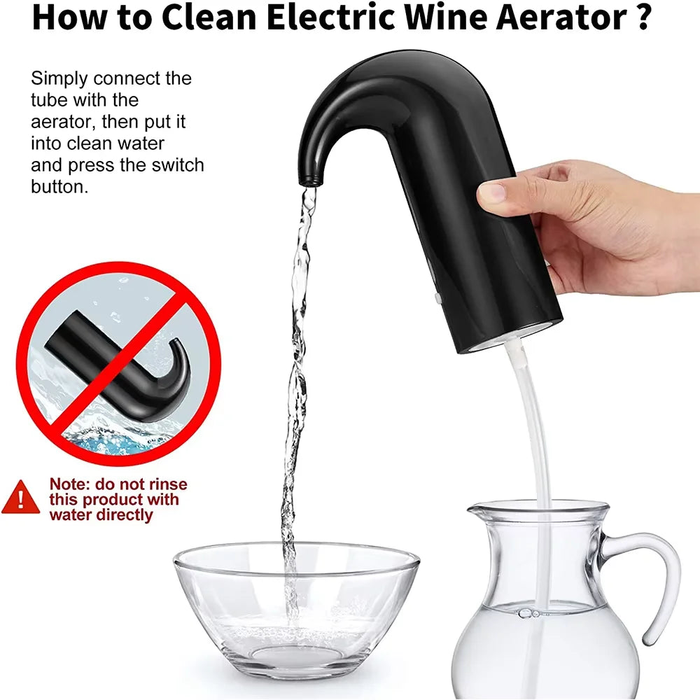 Electric Wine Aerator – Instant Wine Decanter with ABS & Silicone Design
