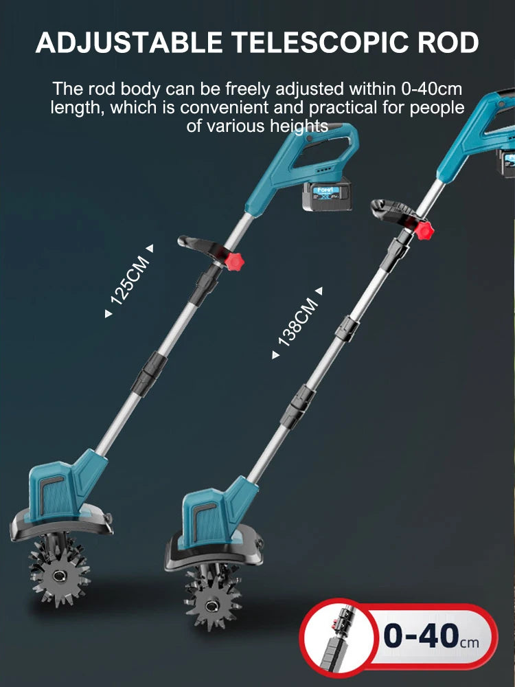 ISFRIDAY Electric Cultivator 21V Cordless Garden Tiller 330RPM For Makita Battery(NO Battery)