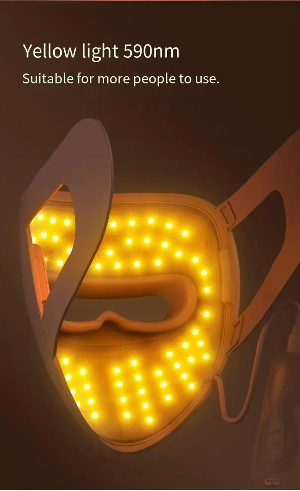 3D Silicone LED Face Mask with Red & Near-Infrared Light – USB Rechargeable Skincare Beauty Device