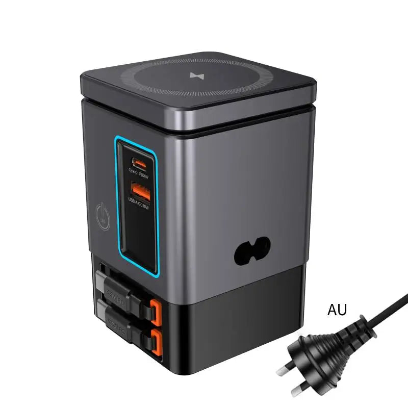 6-in-1 65W Multifunction Magnetic Wireless Charging Station for iPhone Watch AirPods USB-C