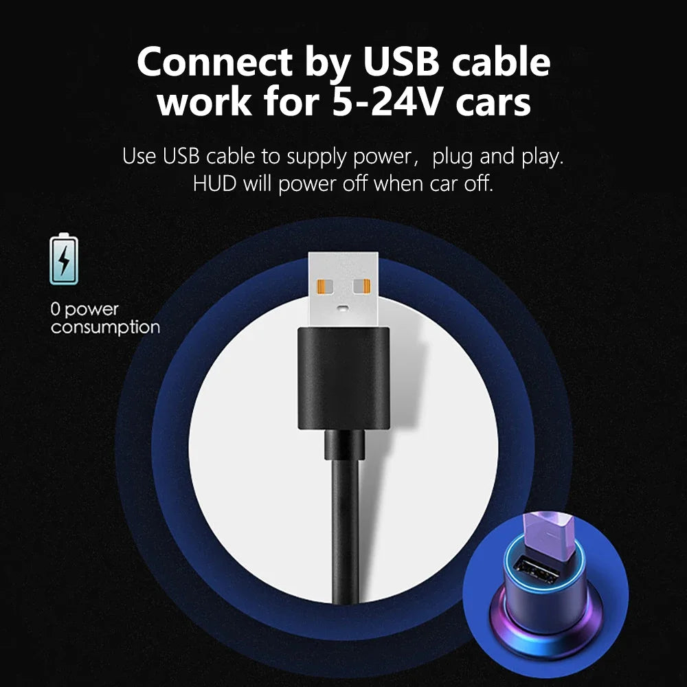 ZMFJH C500 OBD2 / T900 GPS Head-Up Display – Digital Speedometer with RPM, Fuel, Voltage & Alarm Alerts (KM/H & MPH)