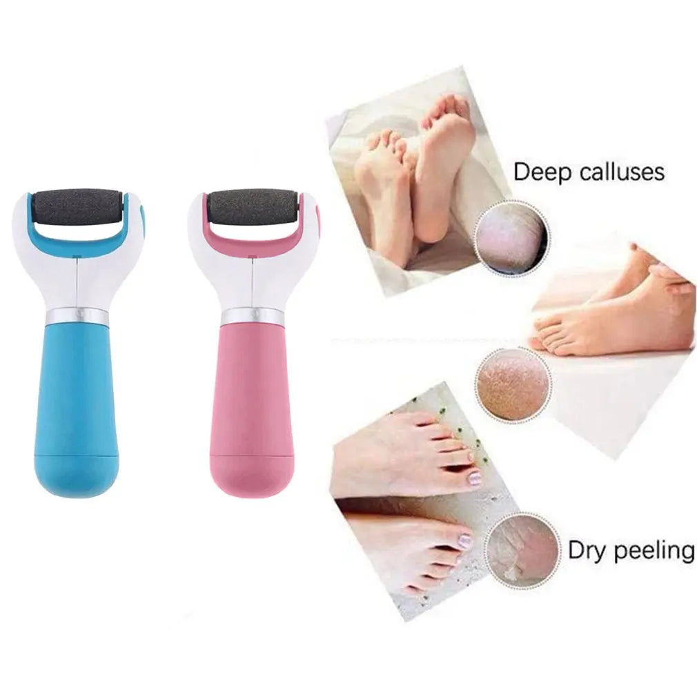 Electric Foot Care Tool for Heels – Portable Dead Skin & Callus Remover (Pink / Blue)