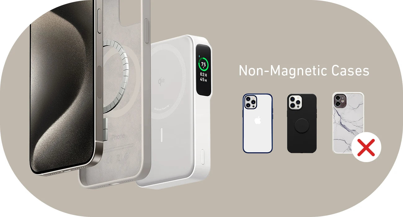 Portable Wireless Power Bank 30W – Two-Way Fast Charge with LED Screen