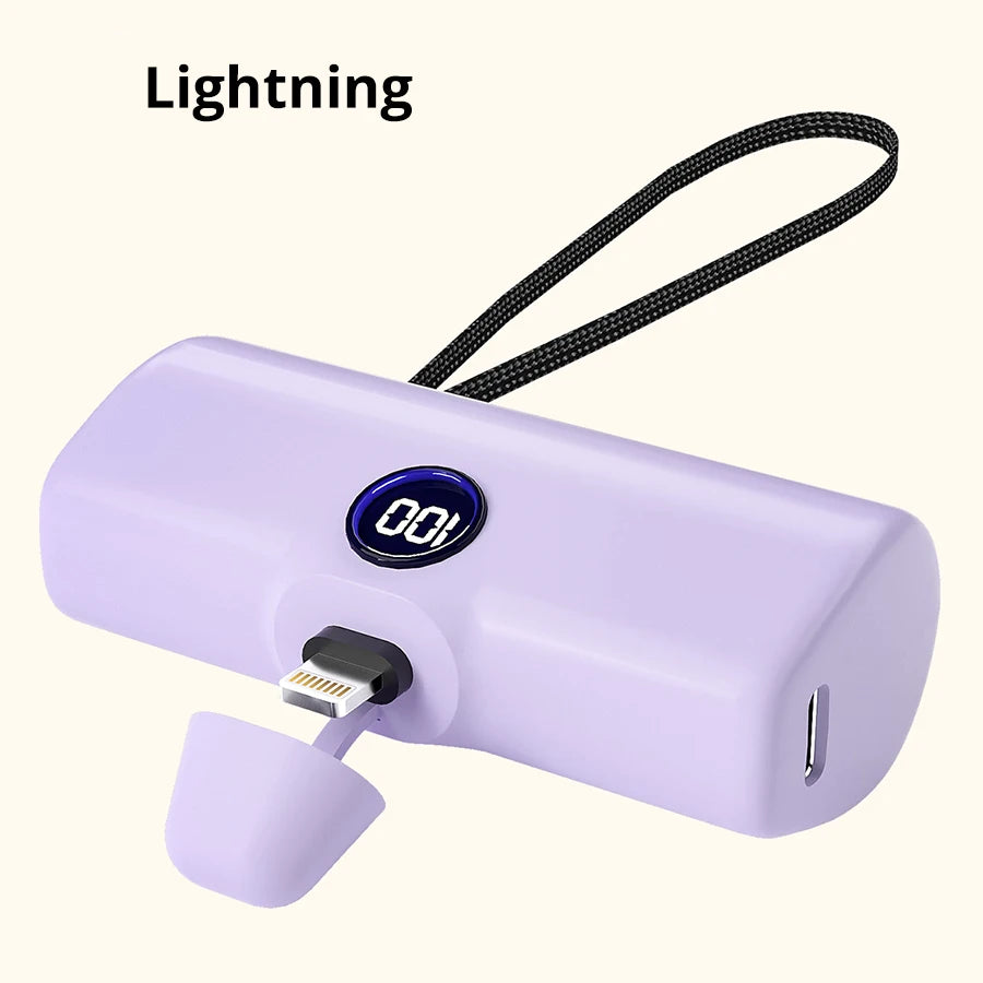 Pocket Power Bank 5000mAh – 18W PD Fast Charge for iPhone & Android