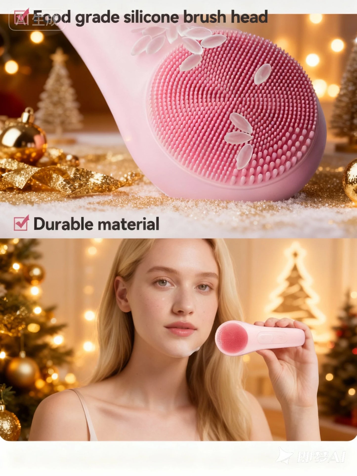 Portable Electric Face Scrubber – Silicone Exfoliating Facial Brush USB Rechargeable