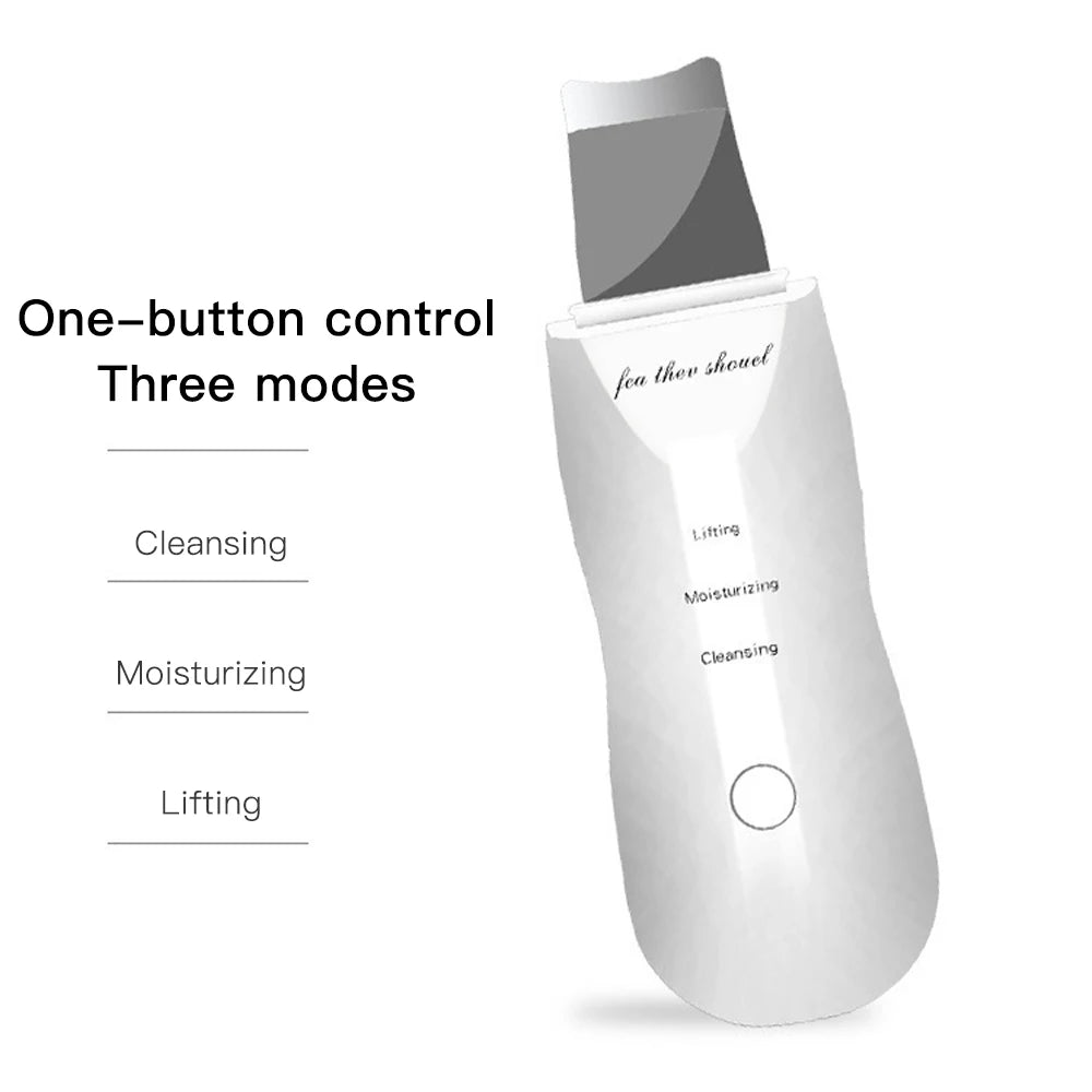 MERALL Ultrasonic Skin Scrubber – EMS Ion Deep Pore Facial Cleaner
