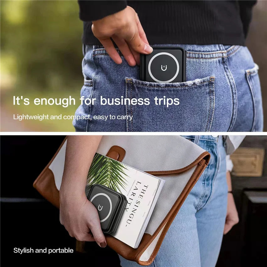 VIKEFON 3-in-1 Magnetic Wireless Charger 15W | Foldable Fast Charging Stand for iPhone, Apple Watch & AirPods
