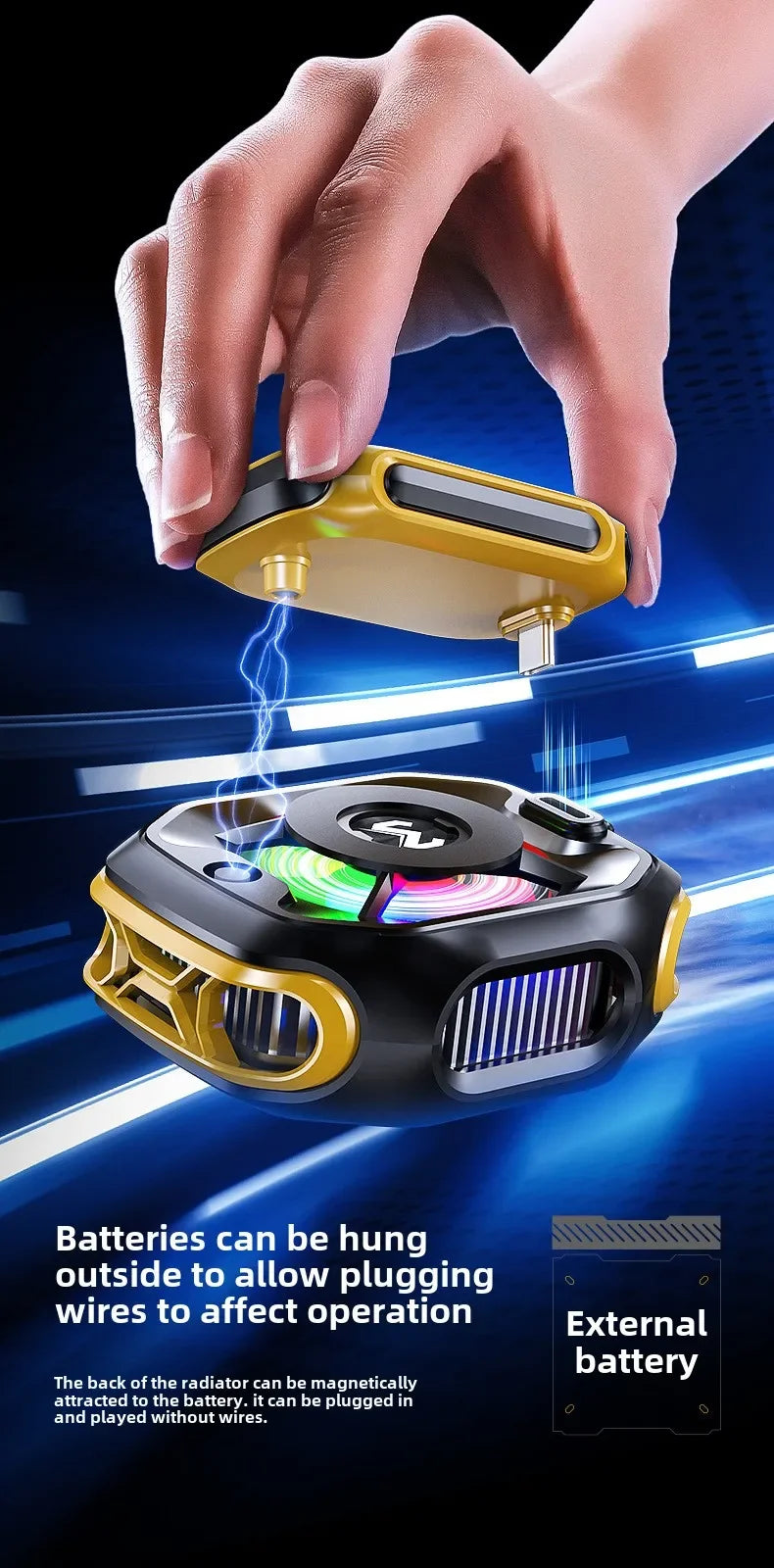 CX12 Magnetic Phone Cooler with AI Mode – 10W Semiconductor Ice Cooling (Type-C)