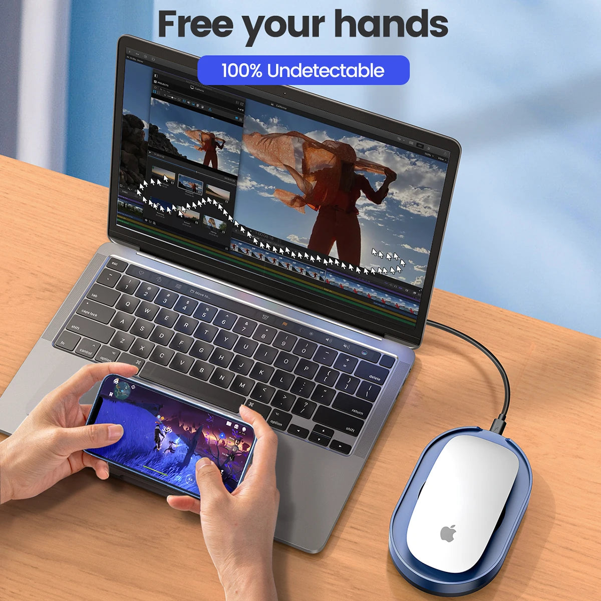 VAYDEER FM2081 Ultra-Silent Mouse Mover – USB Mouse Jiggler for Teams, Outlook & Meetings