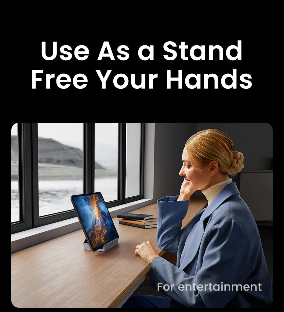 9-in-1 Steam Deck Docking Station – 4K@60Hz HDMI, 10Gbps USB-C, 100W PD Stand