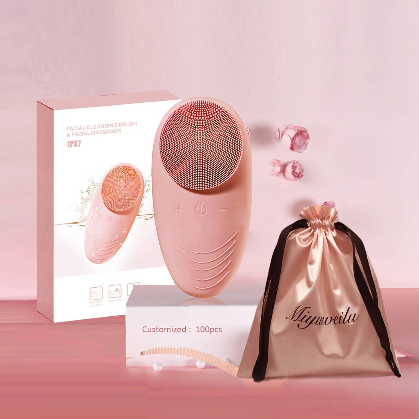 Sonic Facial Cleansing Brush – Deep Cleansing Silicone Face Scrubber