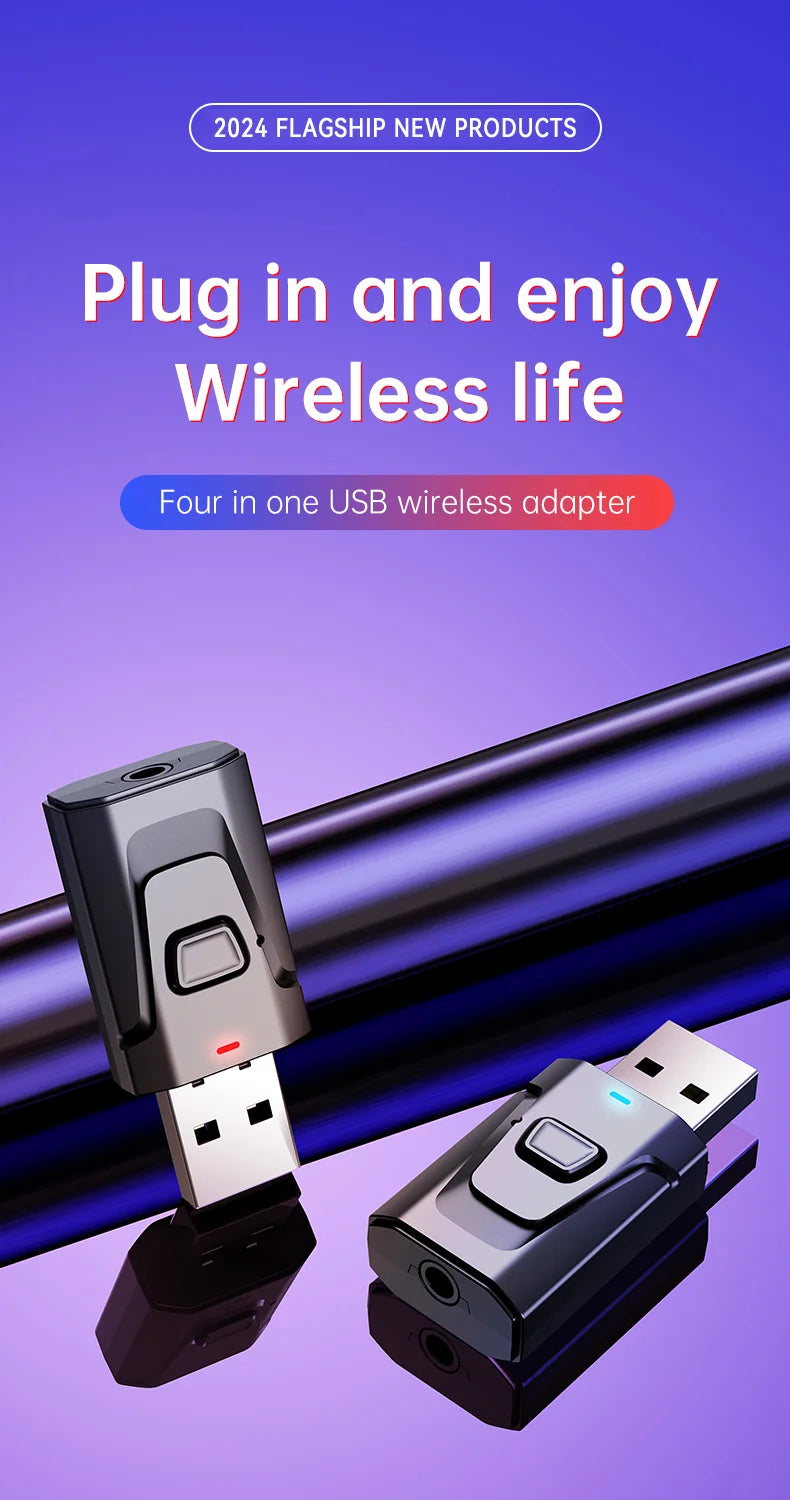 VAORLO 2-in-1 Bluetooth Audio Transmitter & Receiver