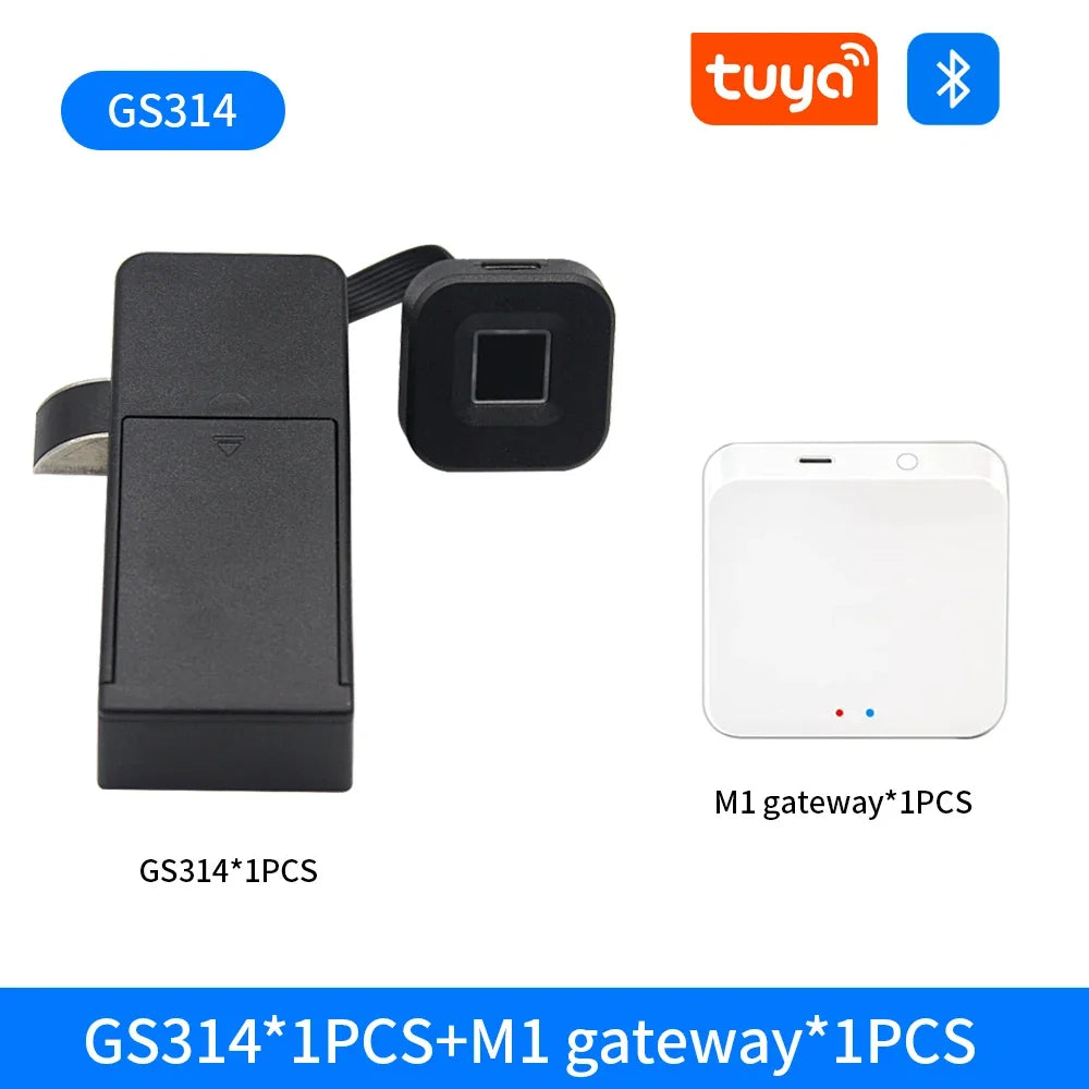 LUCKING DOOR Tuya Smart Fingerprint Cabinet Lock – Bluetooth App, Password & Key Unlock