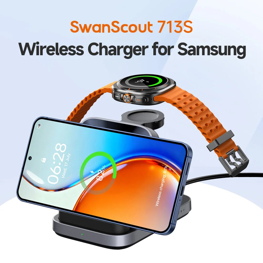 3-in-1 Wireless Charging Station 15W for Samsung Galaxy, Watch & Buds
