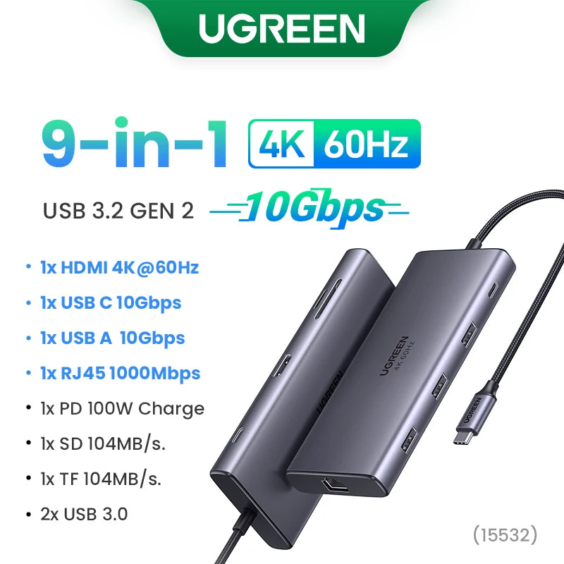 13-in-1 USB-C Docking Station – Triple 4K@60Hz Display, 100W PD, 10Gbps Hub