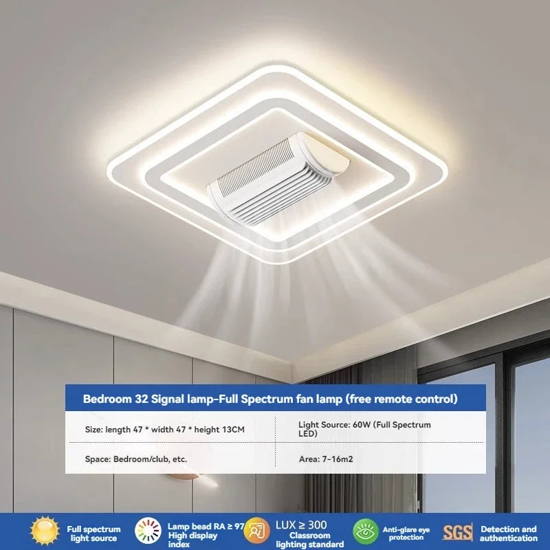 Artpad Modern LED Ceiling Fan with Light | Remote Control, Dimmable, Silent Motor