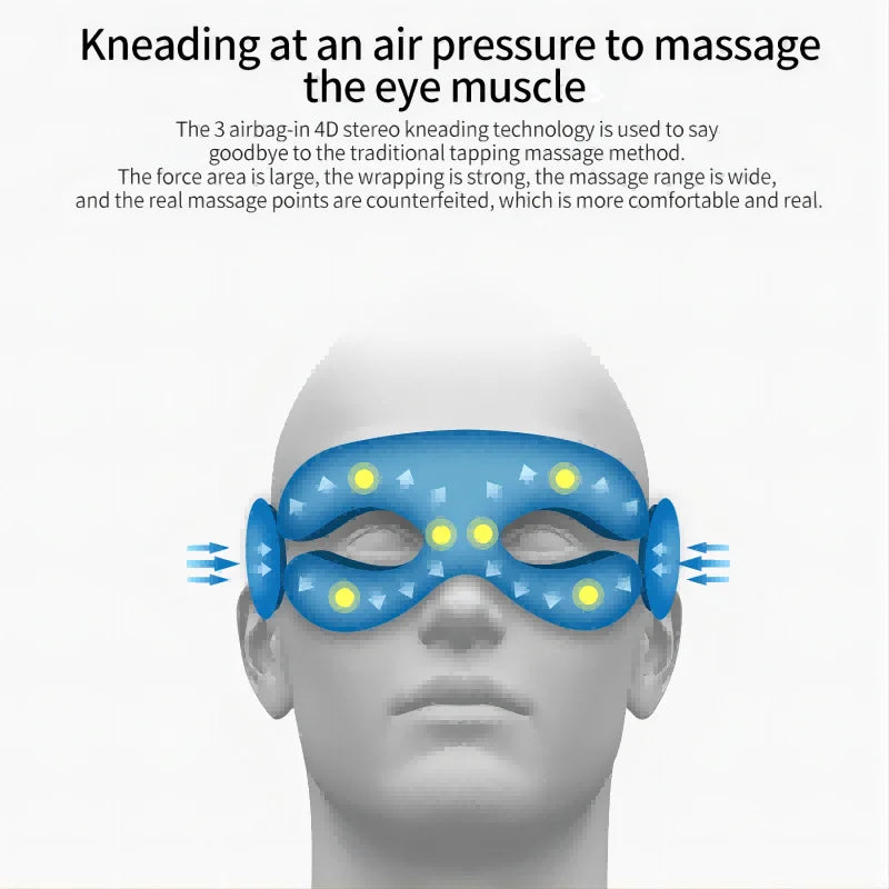 VIMYSHOW Bluetooth Eye Massager – Heat, Vibration & Music Relaxation Mask
