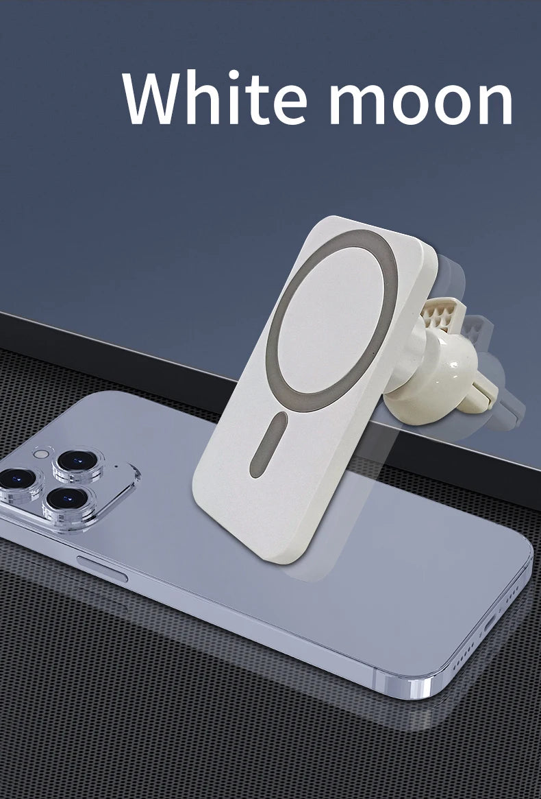30W Magnetic Wireless Car Charger – Air Vent Phone Holder for iPhone