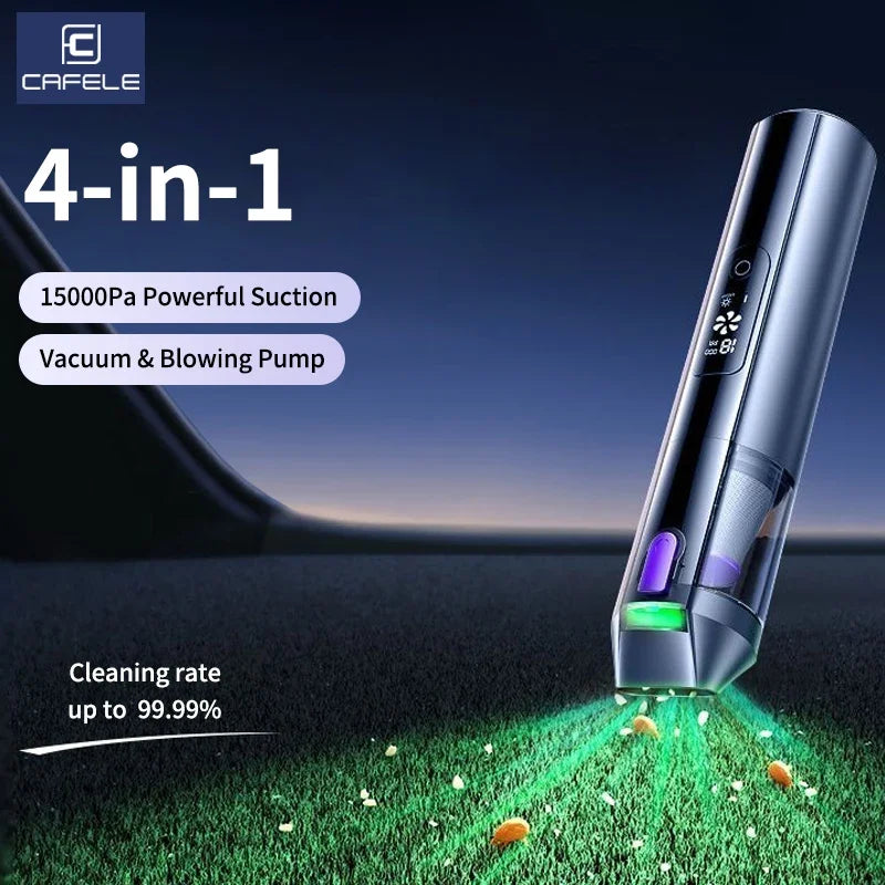 cafele CX06 4-in-1 Cordless Car Vacuum Cleaner – 18000Pa Brushless, Air Pump & Wind Blower