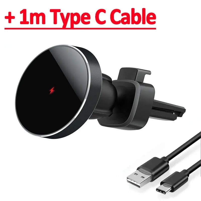 VIKEFON 30W Magnetic Wireless Car Charger with Vent Mount for iPhone