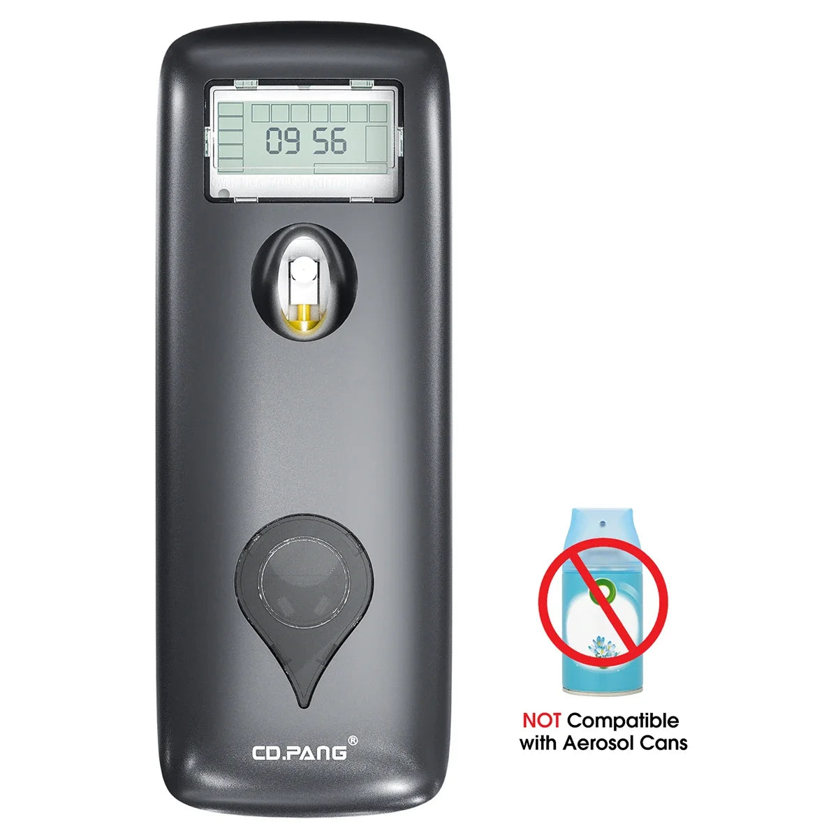 CDWK Automatic Liquid Air Freshener Dispenser – 300ml, No-Drill Wall Mount, LCD Timer