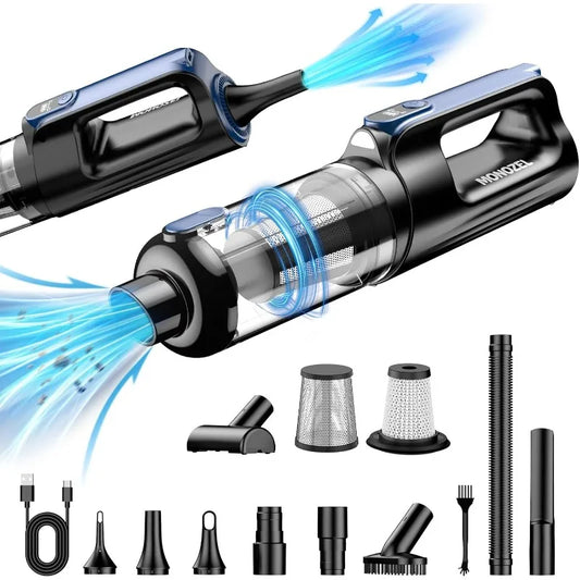 Handheld Car Vacuum Cleaner 2-in-1 – Powerful Suction & Air Duster, Rechargeable