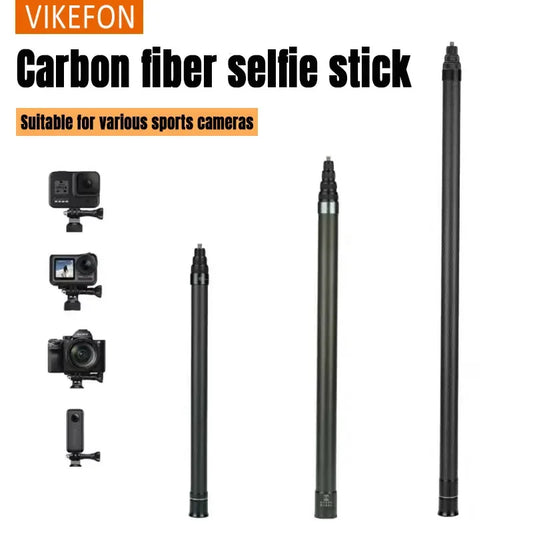 3m Carbon Fiber Invisible Selfie Stick for Insta360 & Action Cameras