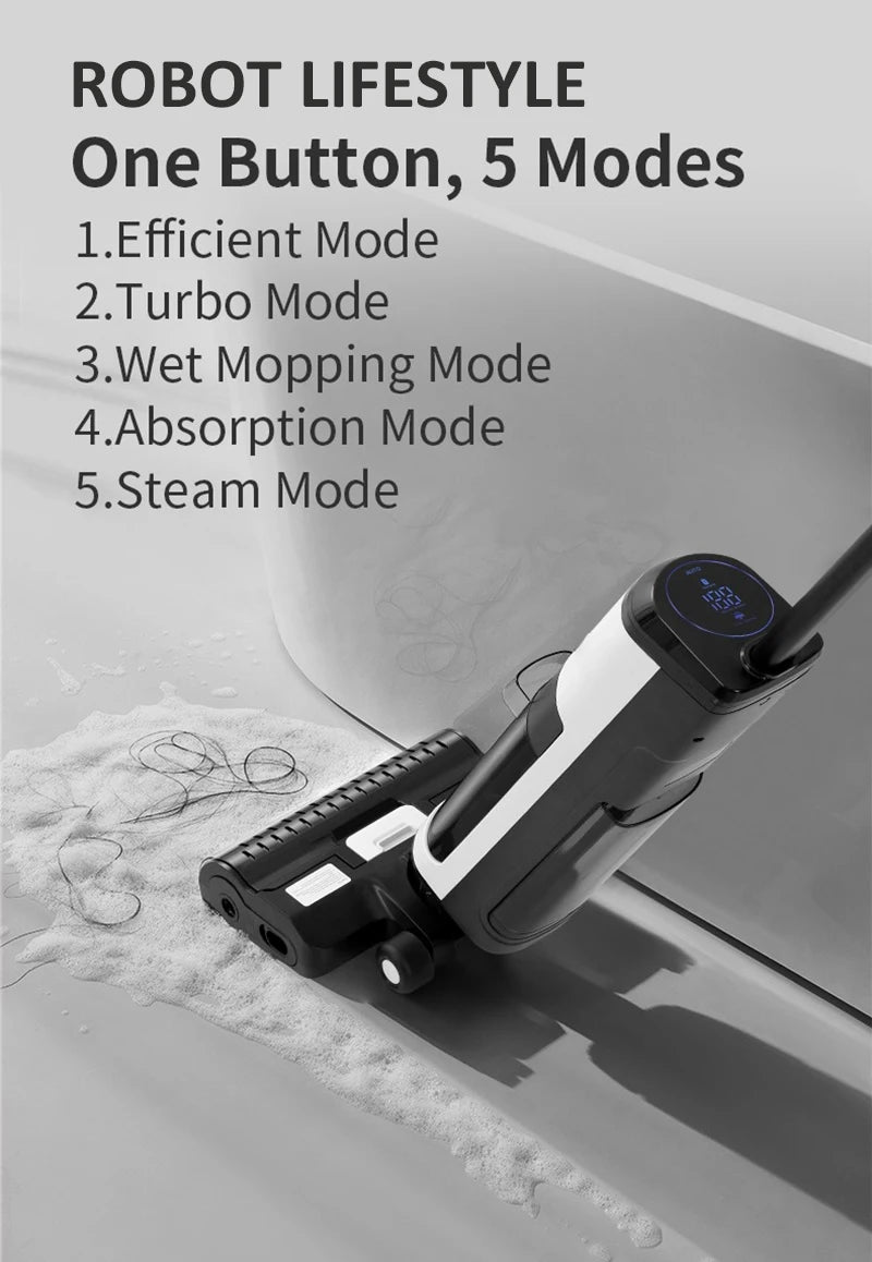 Robot Lifestyle RL9MAX 4-in-1 Steam Vacuum Cleaner – Wet Dry Cleaning, 14000Pa Suction